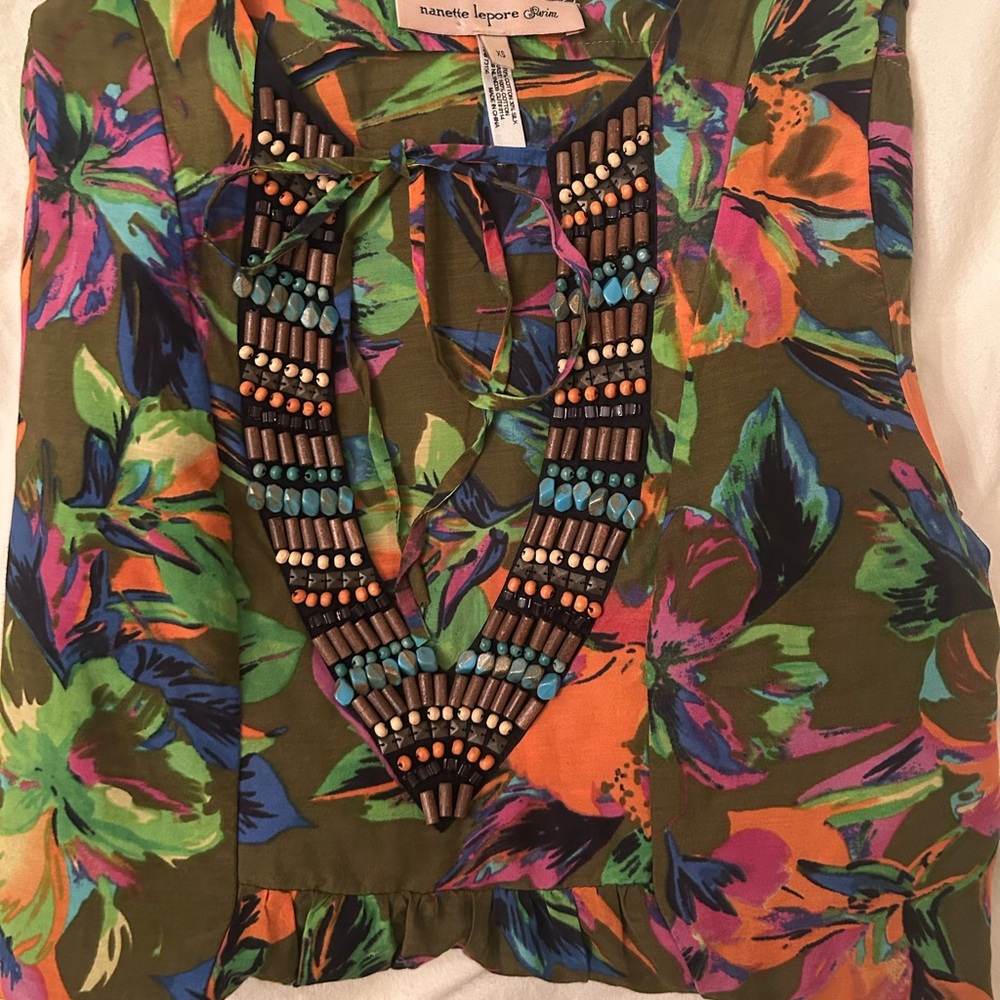 Nanette Lepore Swim Cover-Up Top Sz XS/S